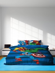 Jay Franco Blue Marvel Comics Avengers 100% Cotton Double Duvet Co Set - Image 1 of 6