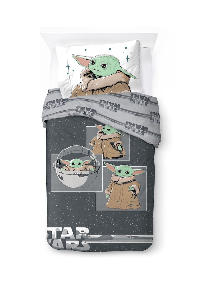 Jay Franco Pink Star Wars Mandalorian Curious Child 100%Cotton Child Bedding Set - Image 2 of 5