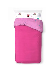 Jay Franco Pink Disney Minnie Mouse Rainbow 100 Cotton 3 Piece Bed Set - Image 4 of 6