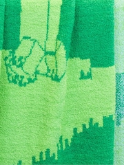 Jay Franco Blue Minecraft Creeper Fluffy Throw Blanket - Image 5 of 6