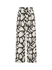 Yumi Black Relaxed Fit 100% Cotton Splash Print Trousers - Image 5 of 5