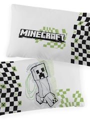 Jay Franco Black Minecraft Creeper Doodle 100% Cotton Single Duvet Set - Image 6 of 6