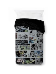 Jay Franco Black Star Wars Comic 100% Cotton Single Duvet Cover Set - Image 3 of 6