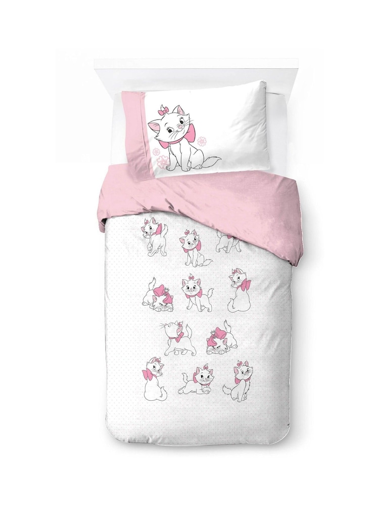 Jay Franco White Disney Aristocats Marie 100 Cotton Single Duvet Set - Image 2 of 6