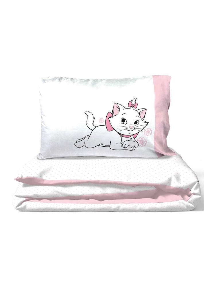 Jay Franco White Disney Aristocats Marie 100 Cotton Single Duvet Set - Image 6 of 6