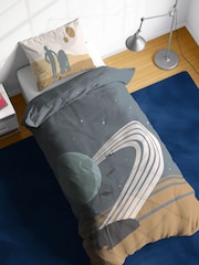 Jay Franco Black Star Wars Millennium Falcon Death Star 100% Cotton Duvet Cover and Pillowcase Set - Image 1 of 5