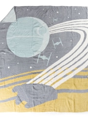 Jay Franco Grey Star Wars Millennium Falcon Fluffy Throw Blanket - Image 3 of 6