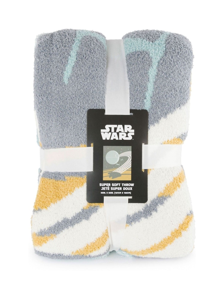Jay Franco Grey Star Wars Millennium Falcon Fluffy Throw Blanket - Image 6 of 6