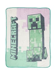 Jay Franco Pink Minecraft Creeper Fluffy Throw Blanket - Image 6 of 6