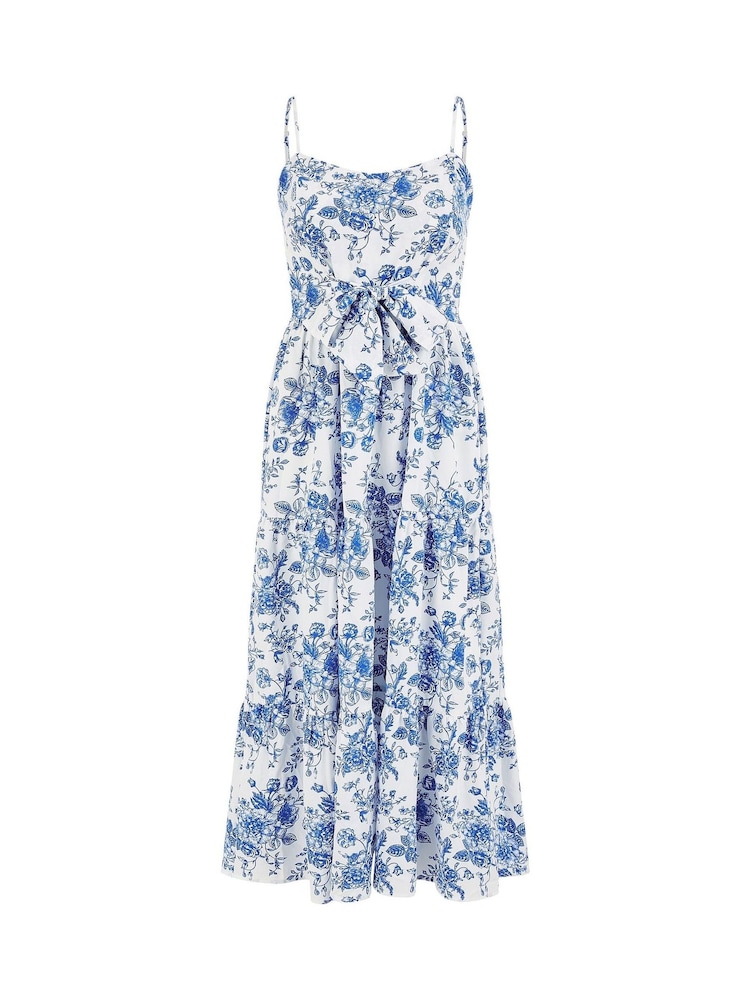 Yumi Floral Strappy Midi Dress With Front Tie - Imagen 5 de 5 Yumi Floral Strappy Midi Dress With Front Tie - Imagen 5 de 5