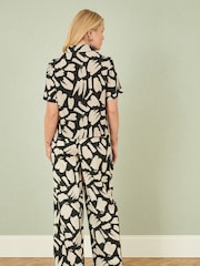 Yumi Black Relaxed Fit Splash Print Shirt - Image 4 of 5