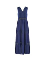 Yumi Blue Lace Trim Sun Dress - Image 5 of 5