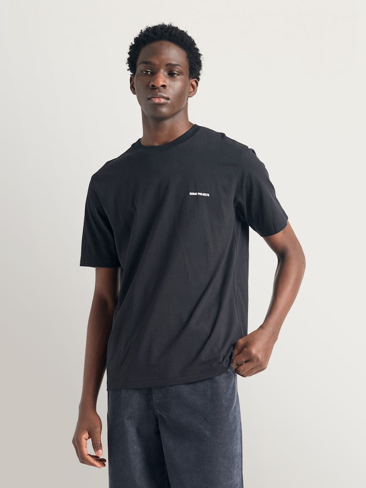Norse Projects Black Johannes Norse Logo Print T-Shirt - Image 2 of 4