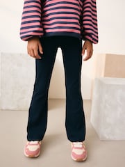 Navy Blue 1 Pack Rib Flare Leggings (3-16yrs) - Image 1 of 7