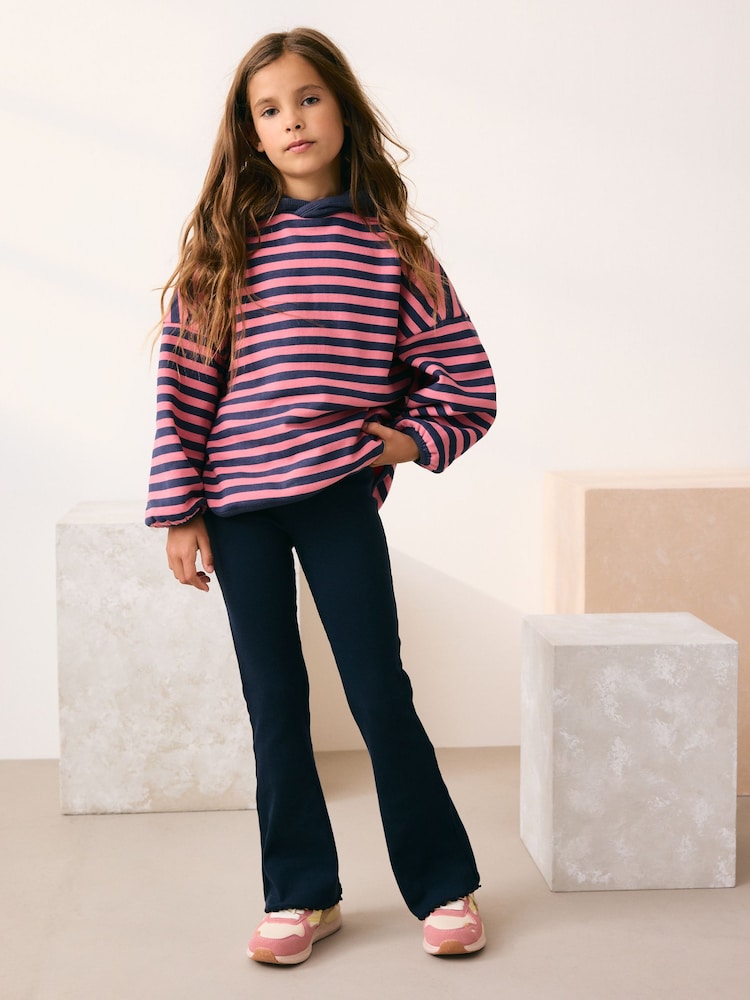 Navy Blue 1 Pack Rib Flare Leggings (3-16yrs) - Image 2 of 7 Navy Blue 1 Pack Rib Flare Leggings (3-16yrs) - Image 2 of 7