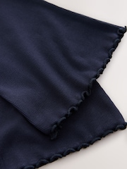 Navy Blue 1 Pack Rib Flare Leggings (3-16yrs) - Image 6 of 7