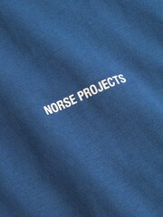 Norse Projects Blue Johannes Logo Print T-Shirt - Image 4 of 5