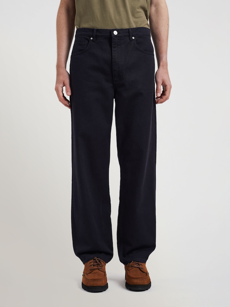 Norse Projects Blue Mogens Relaxed 5 Pocket Heavy Twill Trousers - Image 1 of 7 Norse Projects Blue Mogens Relaxed 5 Pocket Heavy Twill Trousers - Image 1 of 7