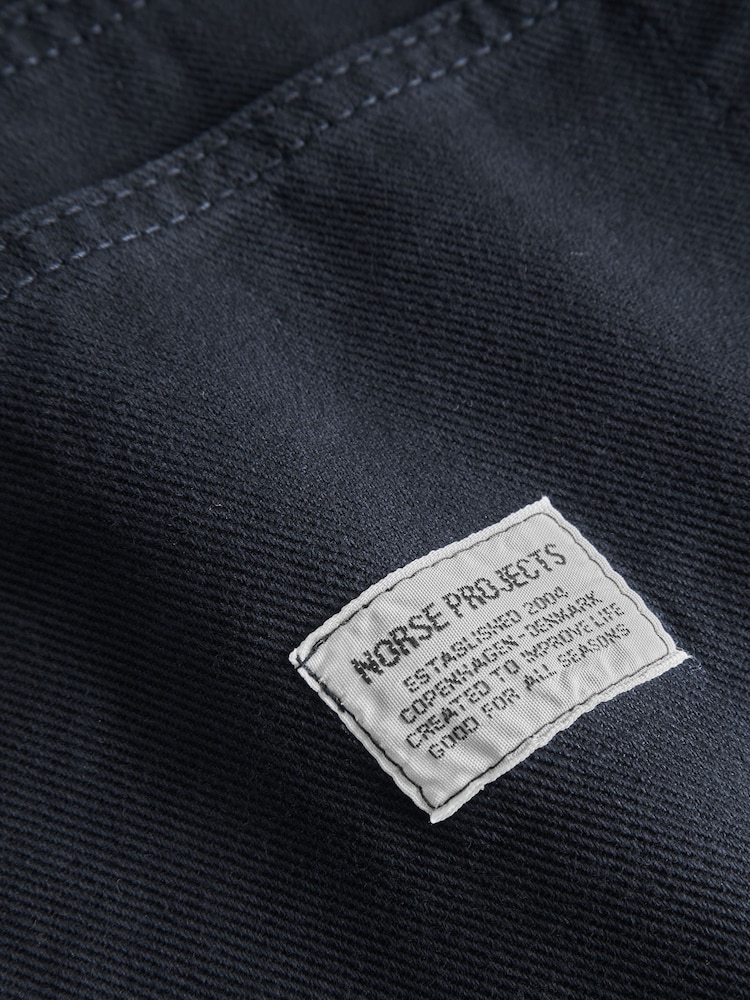 Norse Projects Blue Mogens Relaxed 5 Pocket Heavy Twill Trousers - Image 7 of 7