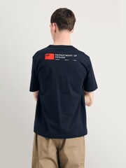 Norse Projects Blue Holger Department Print T-Shirt - Image 2 of 8
