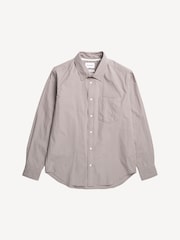 Norse Projects Brown Algot Poplin Check Shirt - Image 3 of 7