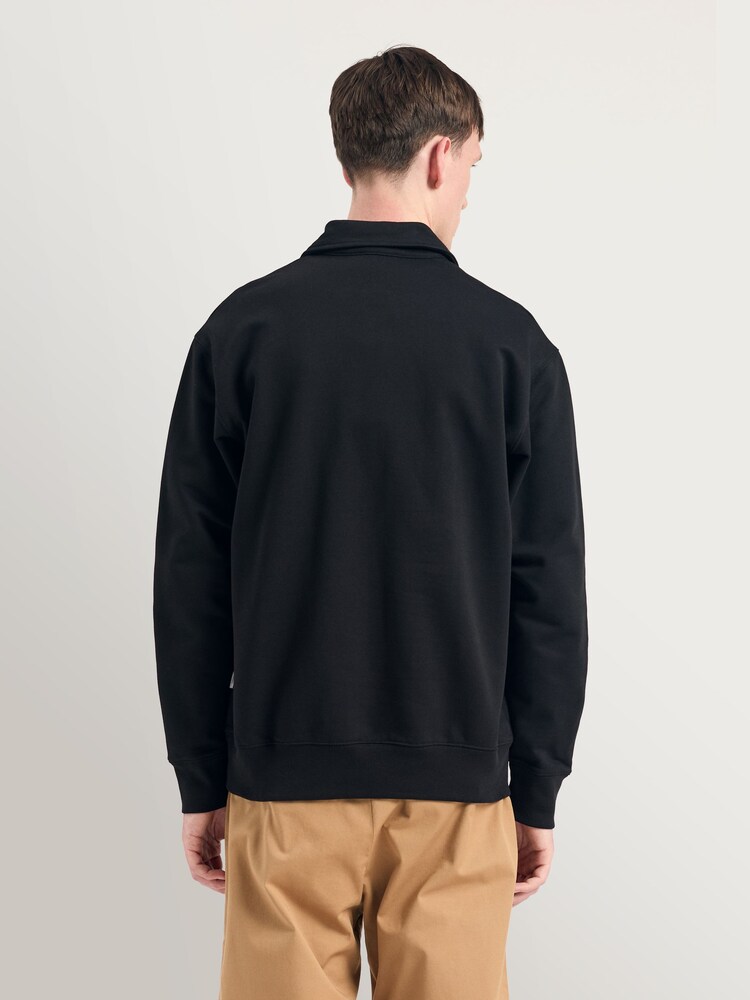 Norse Projects Black Standard Norse Half Zip Sweatshirt - Image 2 of 7 Norse Projects Black Standard Norse Half Zip Sweatshirt - Image 2 of 7