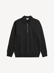 Norse Projects Black Standard Norse Half Zip Sweatshirt - Image 3 of 7