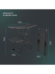 Swan Black Stealth Jumbo Collapsible Clothes Airer with Storage - Image 7 of 9