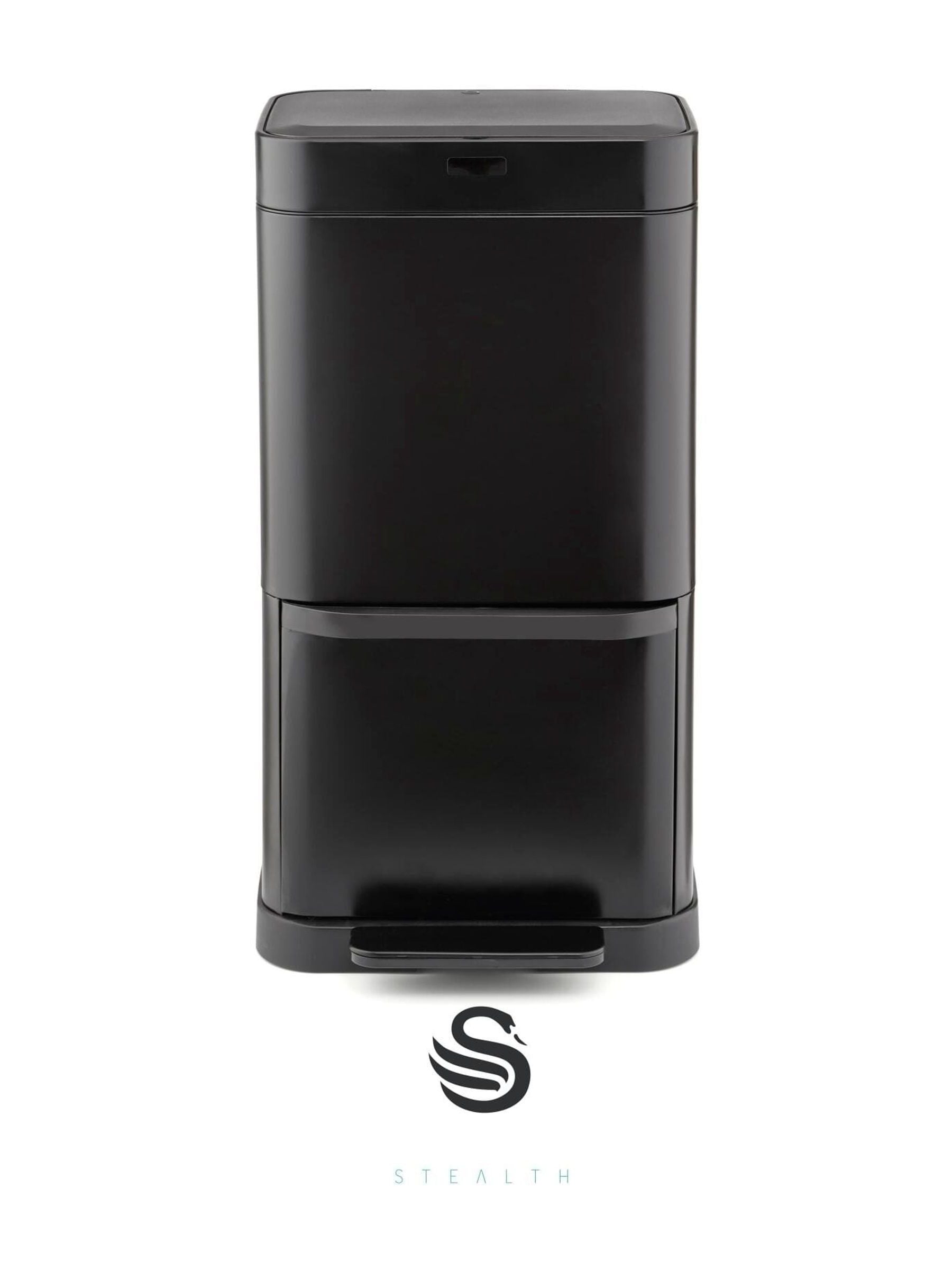 Swan Stealth Dual Recycling Sensor Bin - 70L - Black - Large - Image 9