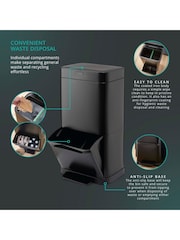 Swan Black Stealth Dual Recycling Sensor Bin with Retainer Body - Image 5 of 9