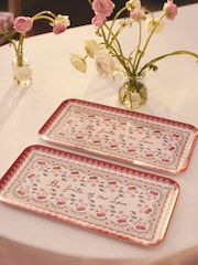 Cath Kidston Pink Cherry Melamine Rectangular Platter - Image 1 of 4