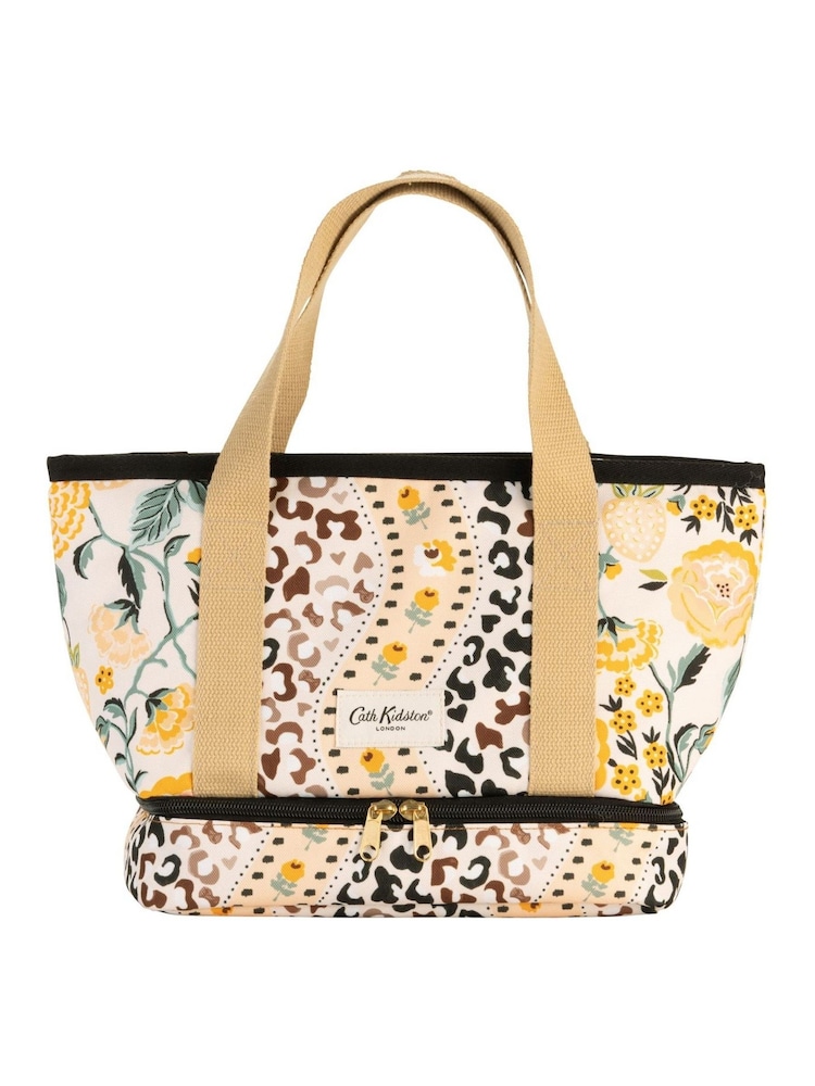 Cath Kidston Brown Leopard Print Small Tote Lunch Bag - Image 2 of 5