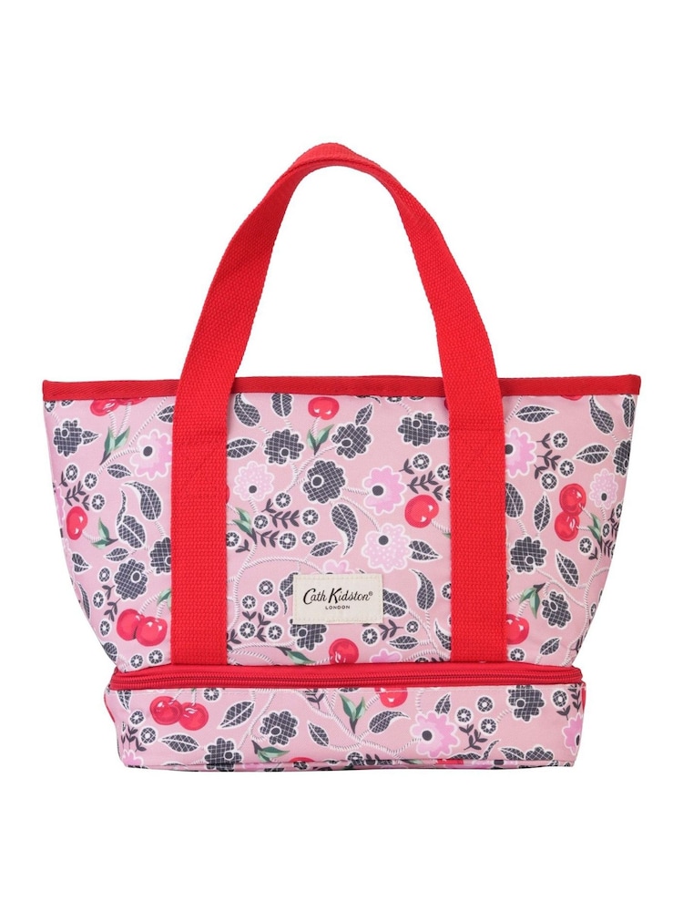 Cath Kidston Pink Cherry Small Tote Lunch Bag - Image 1 of 7