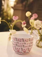 Cath Kidston Set of 4 Pink Cherry Melamine Cereal Bowls - Image 2 of 5