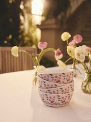 Cath Kidston Set of 4 Pink Cherry Melamine Cereal Bowls - Image 3 of 5