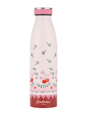 Cath Kidston Pink Cherry Stainless Steel Water Bottle 460ML - Image 1 of 2