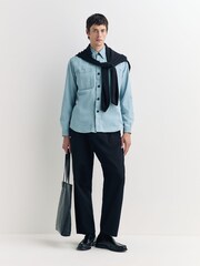 Oliver Spencer Blue Treviscoe Overshirt Indigo Light Denim - Image 2 of 6