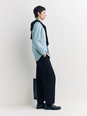Oliver Spencer Blue Treviscoe Overshirt Indigo Light Denim - Image 4 of 6