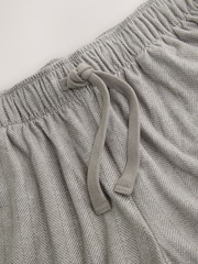 Neutral Herringbone Motionflex Cosy Open Hem Pyjama Bottoms - Image 2 of 4