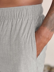 Neutral Herringbone Motionflex Cosy Open Hem Pyjama Bottoms - Image 5 of 9