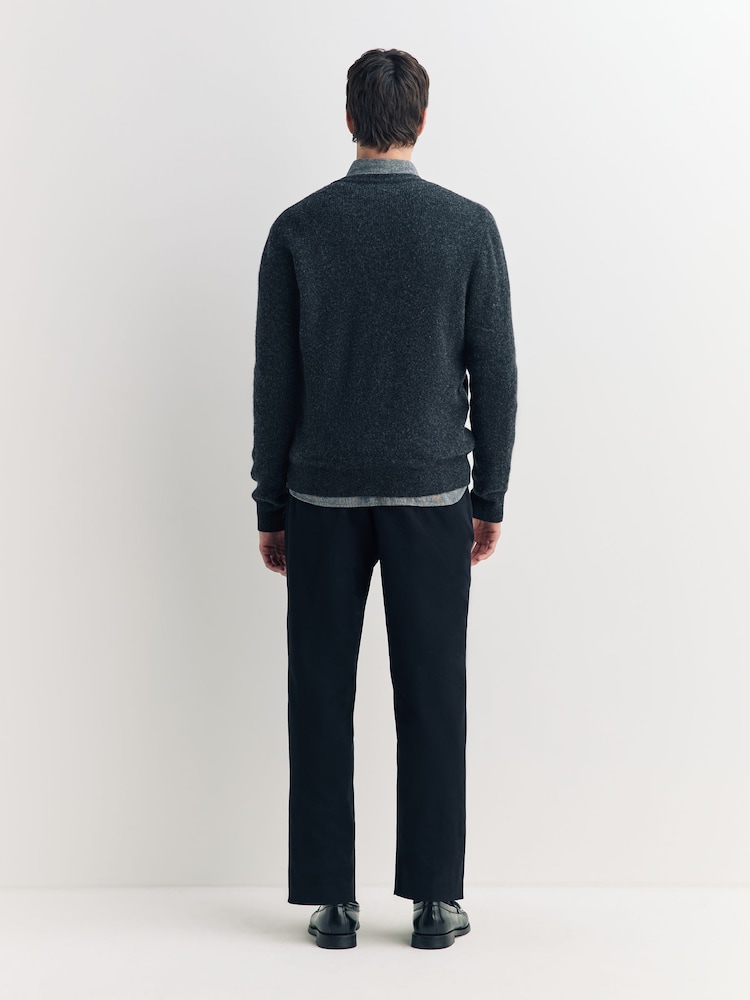 Oliver Spencer Grey Oliver Spencer Grey Carndale Ribbed Extrafine Wool Cardigan - Image 1 of 6