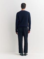Oliver Spencer Blue Oliver Spencer Grey Carndale Ribbed Extrafine Wool Cardigan - Image 3 of 6