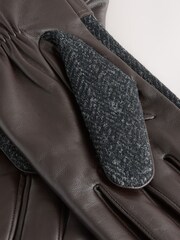 Grey Harris Tweed And Leather Gloves - Image 3 of 4