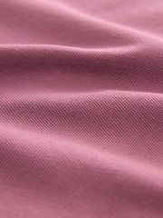 Damson Pink Regular Fit Short Sleeve Pique Polo Shirt - Image 6 of 7