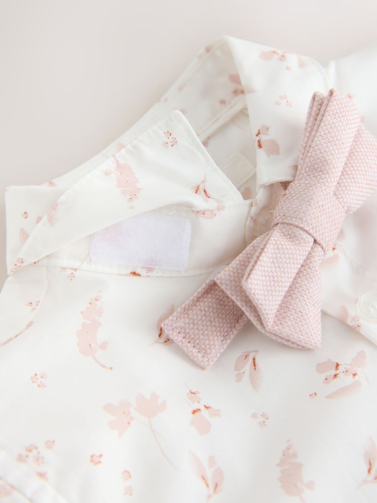 Pink Waistcoat Shirt Shorts & Bow Tie Set (3mths-9yrs) - Image 8 of 8 Pink Waistcoat Shirt Shorts & Bow Tie Set (3mths-9yrs) - Image 8 of 8