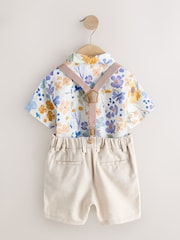 طباعة زهور - Shirt Short & Braces Set (3mths-9yrs) - صورة 2 من 5