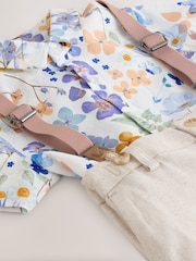 طباعة زهور - Shirt Short & Braces Set (3mths-9yrs) - صورة 5 من 5
