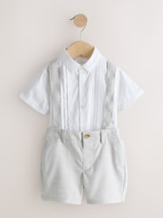 Grey Shirt, Shorts & Braces Set (3mths-9yrs) - Image 4 of 6