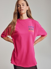 Rosa - Sequin Leopard Festive Christmas Short Sleeve T-Shirt - Imagen 2 de 8