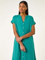Roman Green Mix Shift Dress - Image 2 of 5